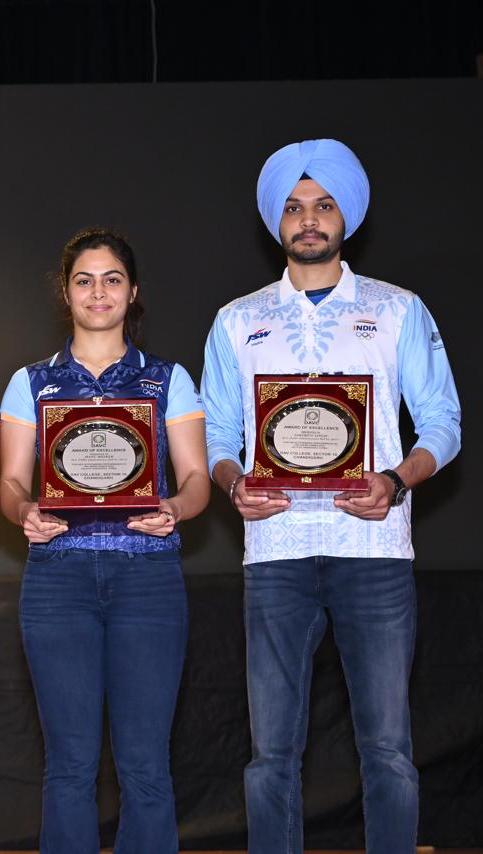 Manu Bhakar and Sarabjot Singh won a medal at Olympic Games Paris 2024.